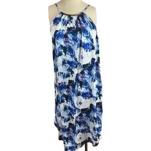 NWT Dainty Hooligan blue purple abstract floral print dress WOMEN’S SIZE SMALL